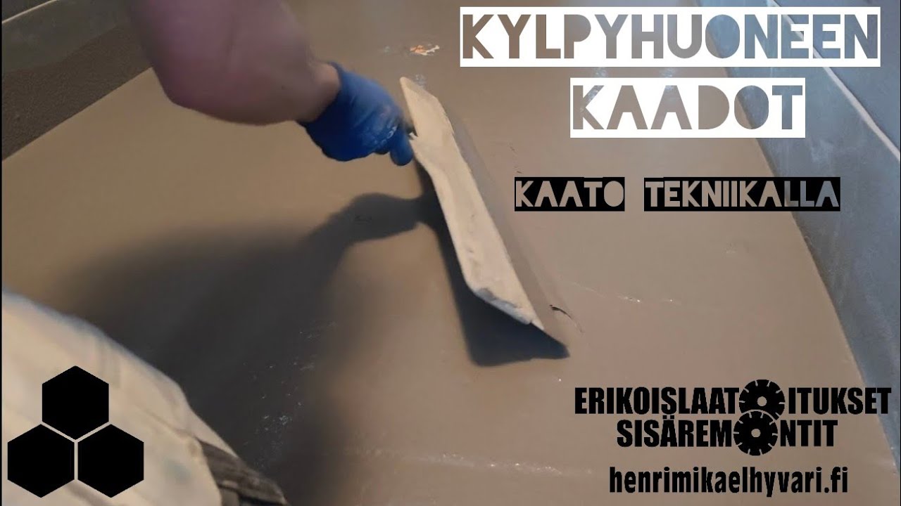 Kylpyhuoneen kaatojen tekeminen kaatotekniikalla. How To Level a Floor With Underfloor heating.