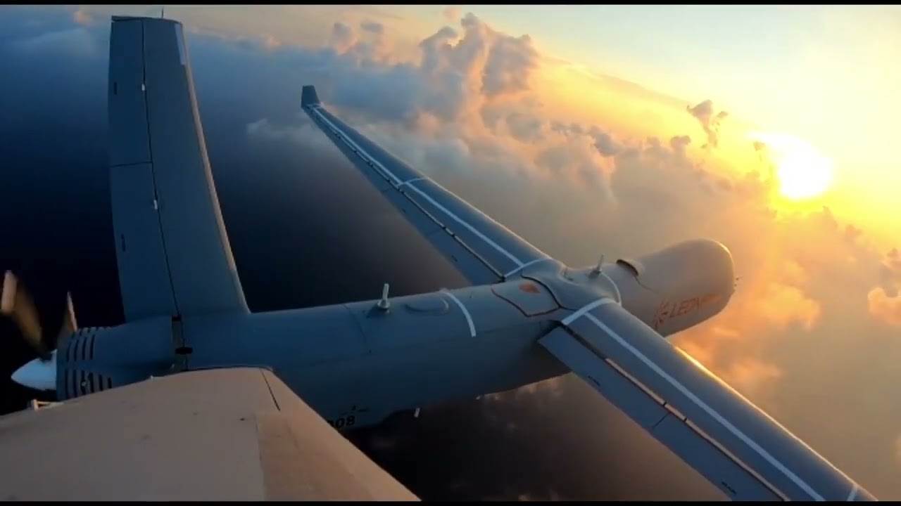 Leonardo Falco Xplorer MALE UAV flight testing - complete flight onboard video