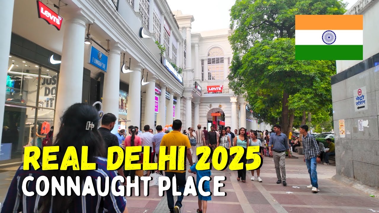 Walking in India 2025 🇮🇳 - Connaught Place, New Delhi - Real India Walk (4K UHD)