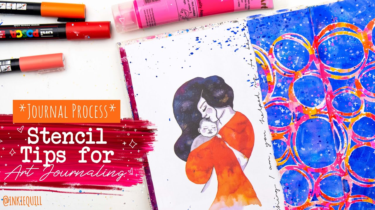 STENCILING TIPS FOR ART JOURNALING // 