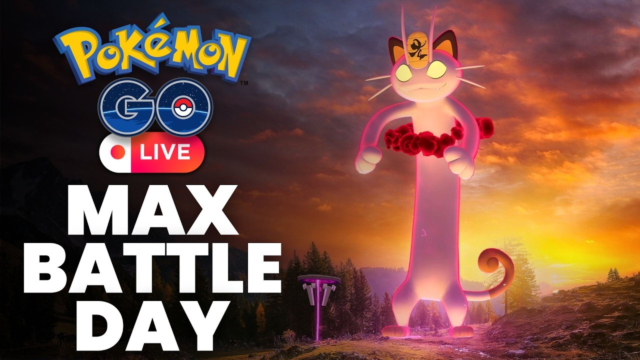 Gigantamax Meowth Max Battle Day 🔴 LIVE!