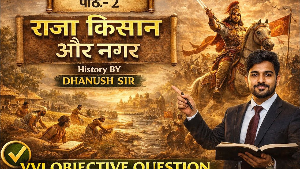 पाठ -2 राजा किसान और नगर ll HISTORY VVI OBJECTIVE QUESTION 2026