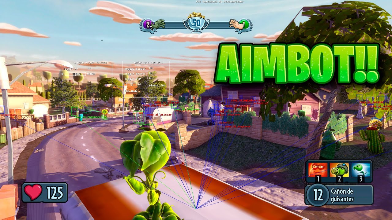 Cómo tener aimbot en PVZ GW 1