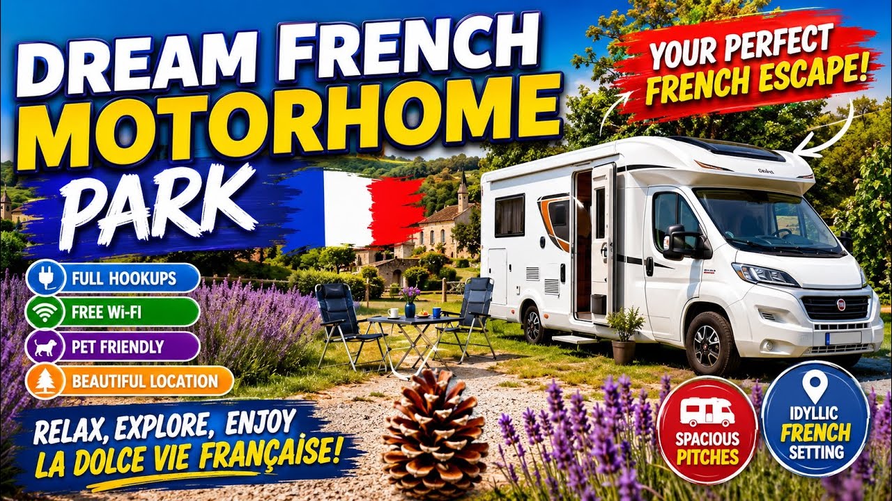Dream FRENCH Motorhome Park BRITTANY Countryside 15€ /24h TOUR