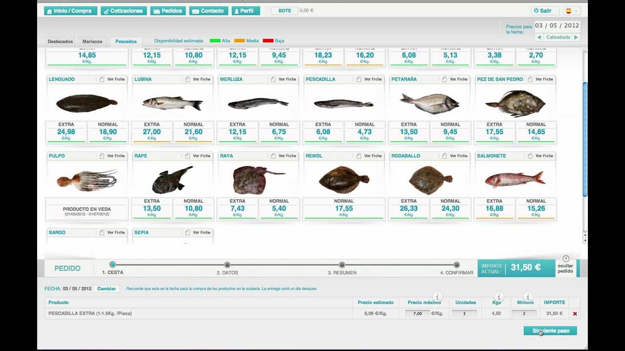 Comprar en pescadosymariscosdeogrove.com (V&iacute;deo tutorial en castellano)