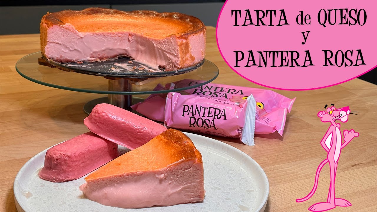 ¡La MEJOR Tarta de Queso y Pantera Rosa que PROBARÁS! 🍰🦩 | Receta FACILÍSIMA