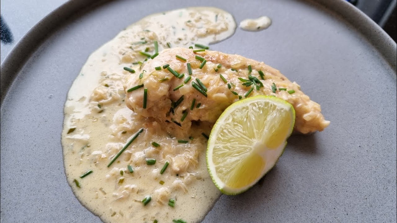 Hähnchenbrustrezept mit Limettensauce! Saftige Hähnchenbrust an leckeren Limettensauce aus Pfanne