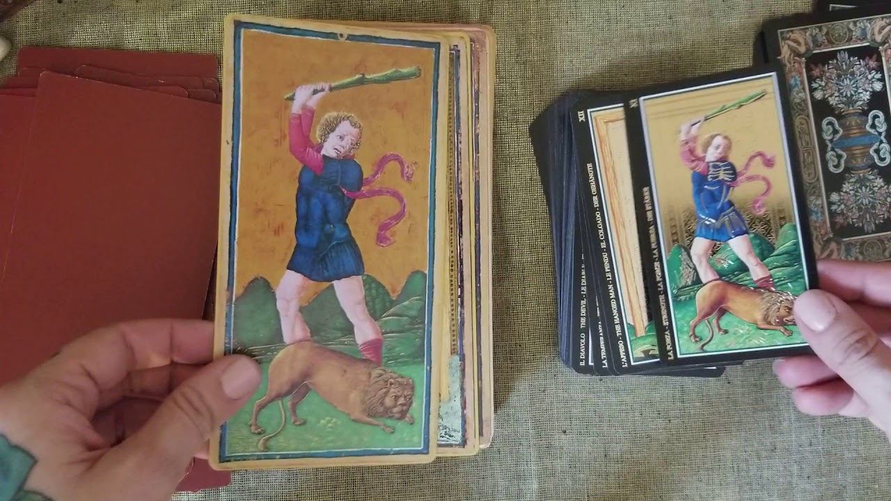 Visconti Tarot Comparison ~ Il Meneghello vs. Lo Scarabeo