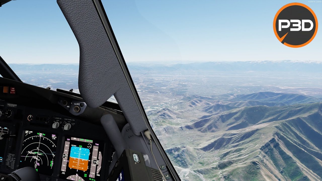 [P3D V5] Active Sky + TrueSKY | San Francisco - Salt Lake City (4K)