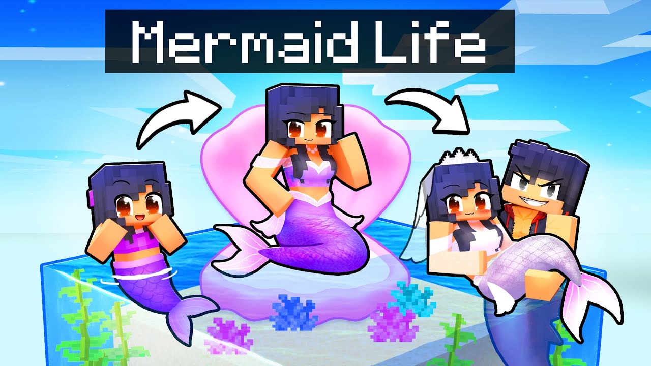 Having a MERMAID LIFE in Minecraft!