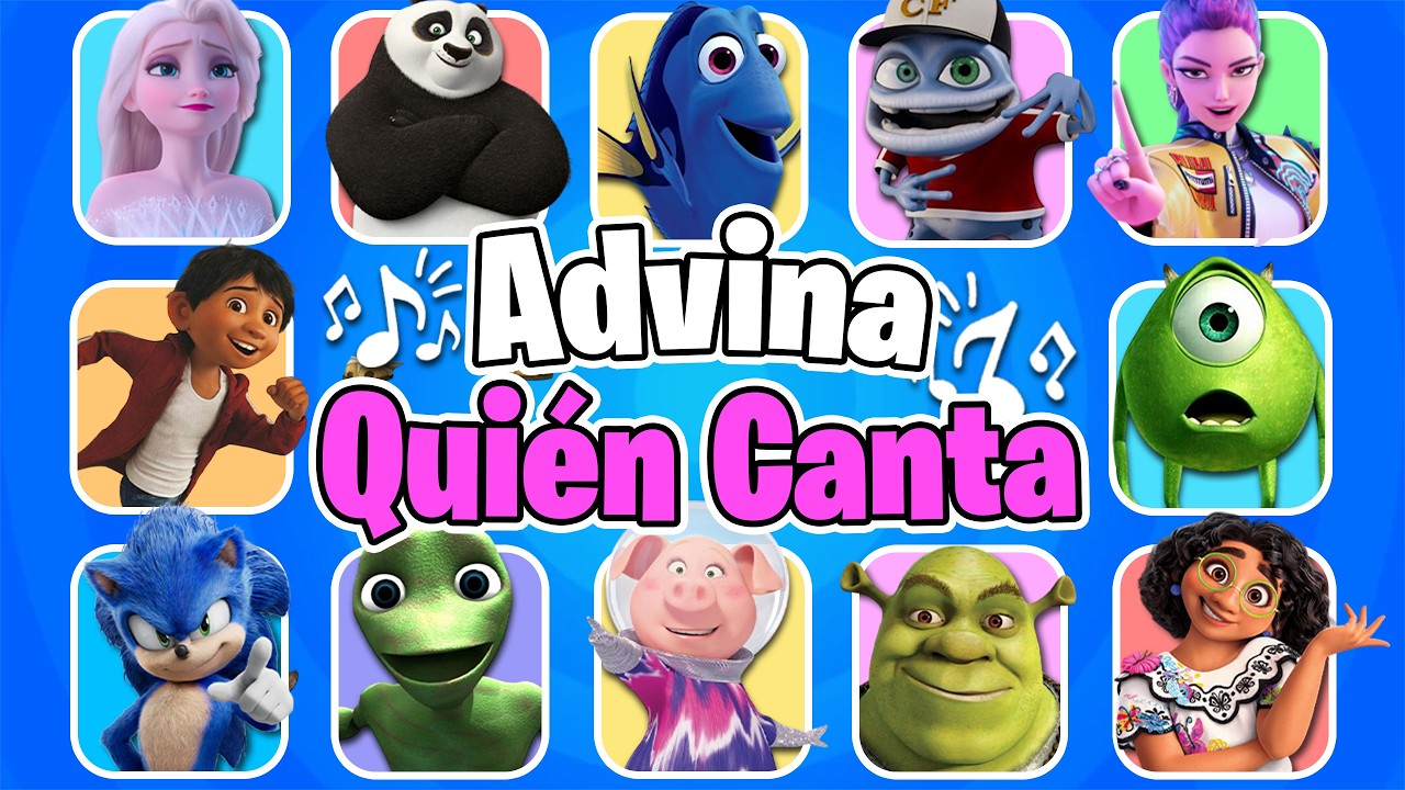 🔊 Adivina Quién CANTA! 👽💥🎶 💜Rumi❄️Anna👧Mirabel🎸Mike🐸Crazy Frog