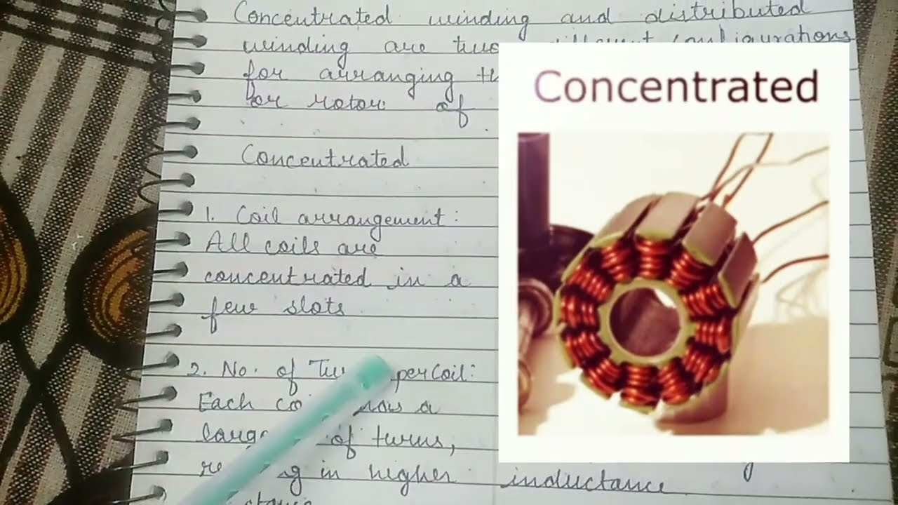 Differences between concentrated and distributed winding | Concentrated and distributed winding