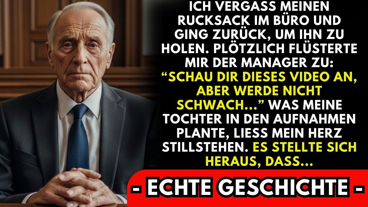 Ich vergiss mein Rucksack und kam zurück. Der Manager flüsterte mir: „Schau dir dieses Video an...“