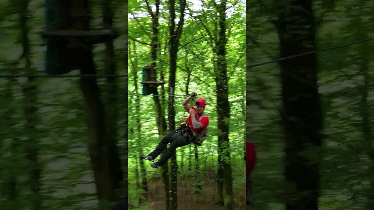 The first wire on Red Course at Camp Adventure Denmark  #adventuresports #climbing #outdooractivity