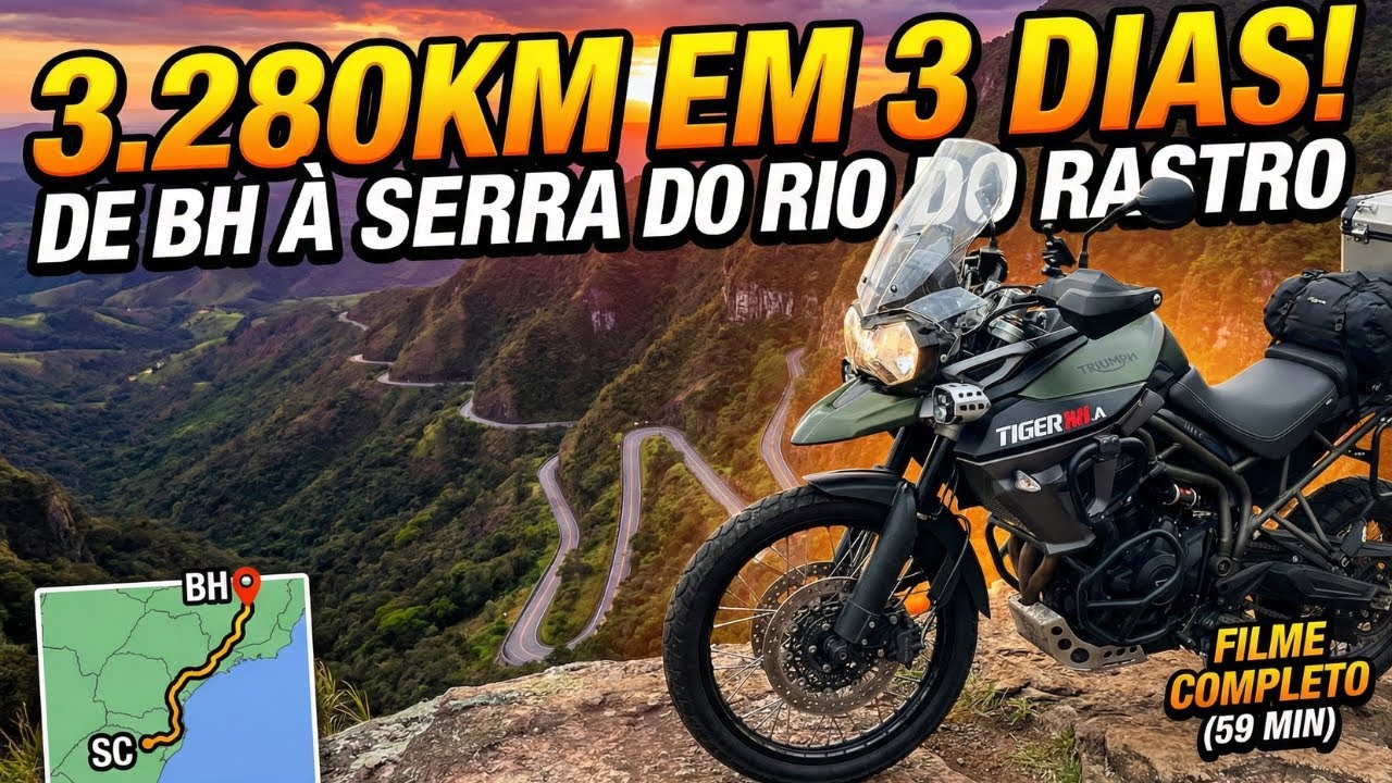 O ERRO QUE ME CUSTOU CARO! VIAGEM 3.280km em 3 DIAS de Tiger 800 XCA (BH a SC)