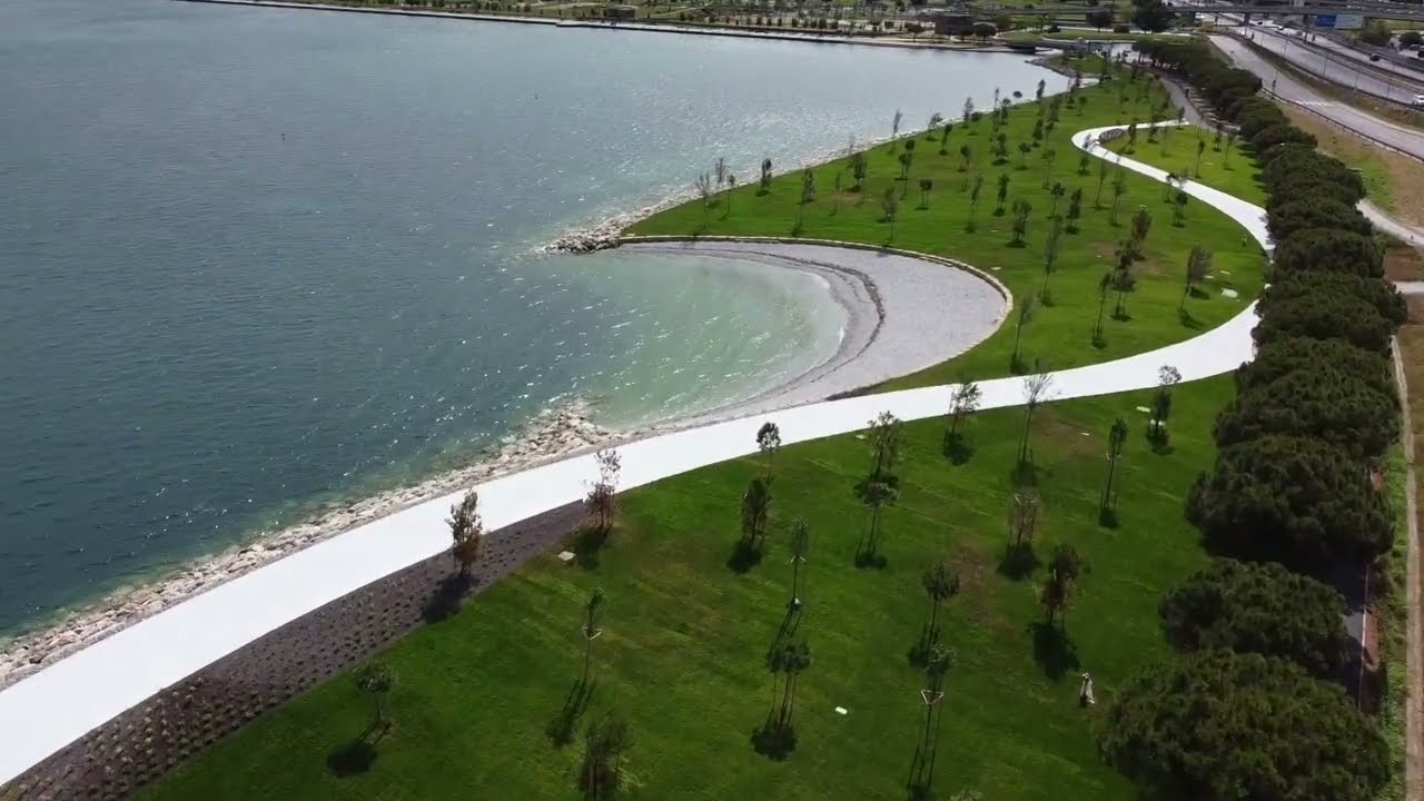 Obmorski park Koper - Žusterna #koper #beach #drone #istra