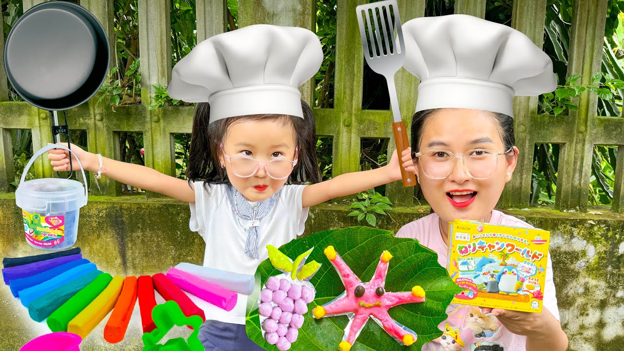 Changcady review kẹo đất nặn ăn được, chế biến món kẹo thành hình các con vật dễ thương