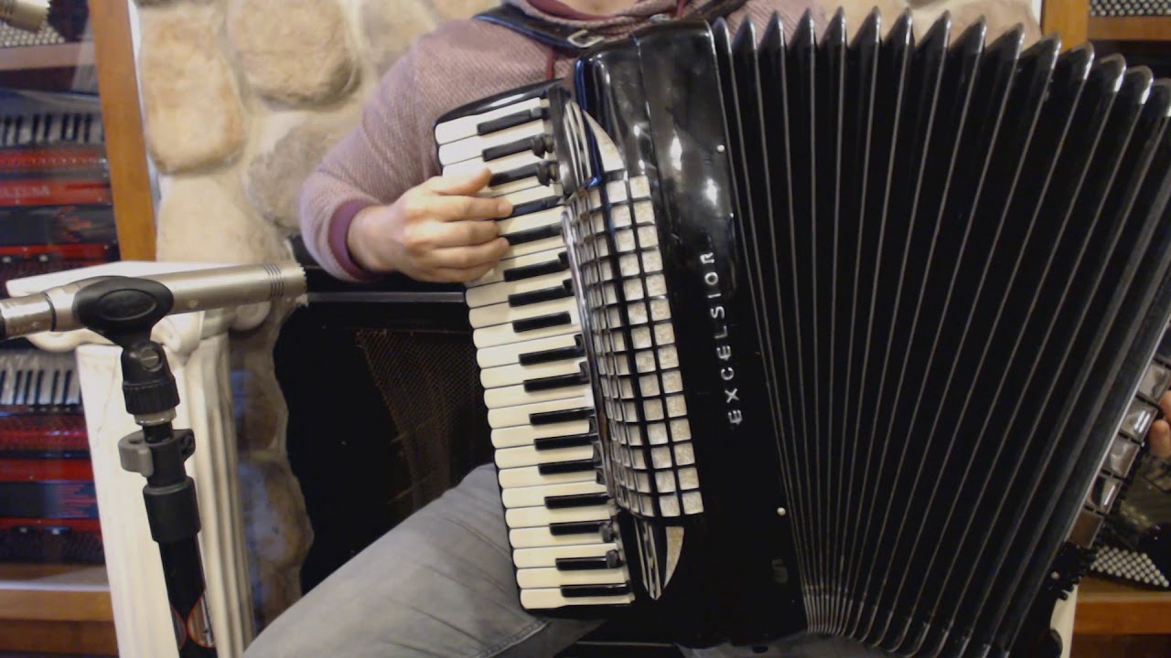 3281 - Black Excelsior Symphony Piano Accordion LMMH 41 120 $2999
