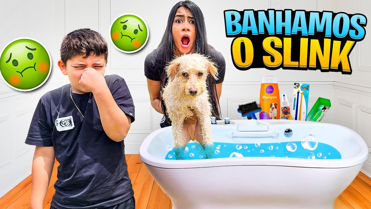 DEI BANHO NO SLINK *Ele t&aacute; fedendo muito