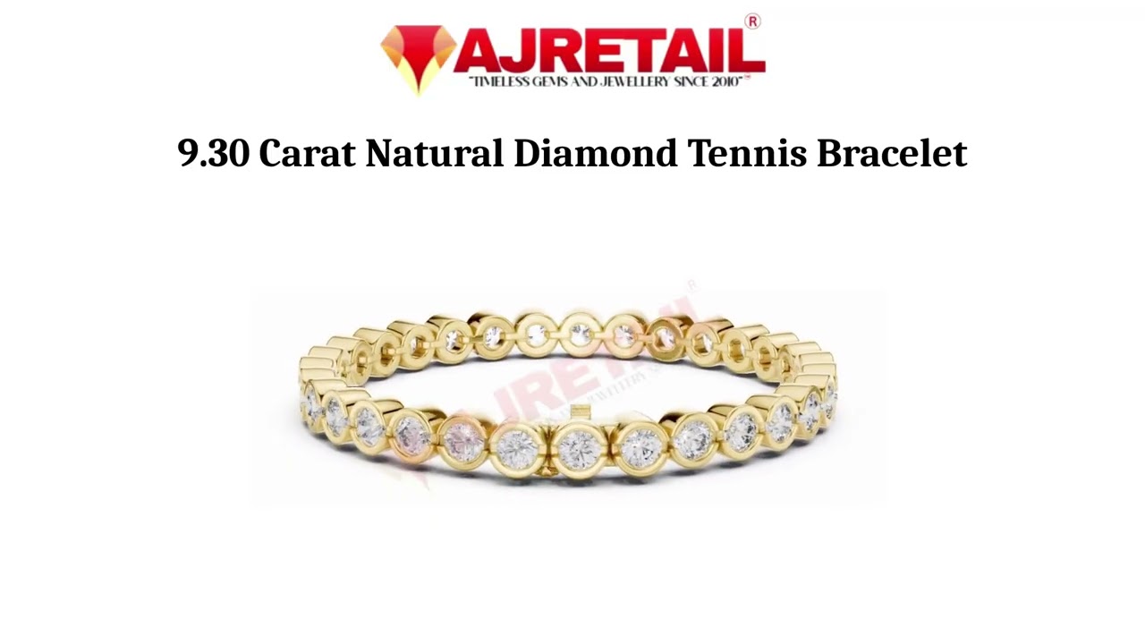 9.30 CT Natural Diamond Tennis Bracelet