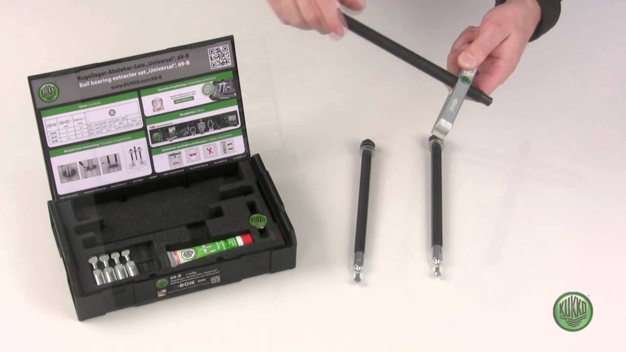 KUKKO 69-B (Universal ball bearing extractor set)