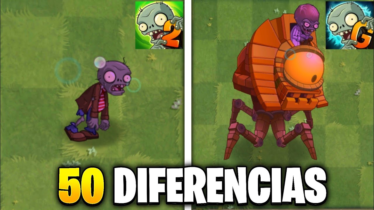 50 DIFERENCIAS INCREIBLES de PvZ2 vs Gardendless PARTE 3