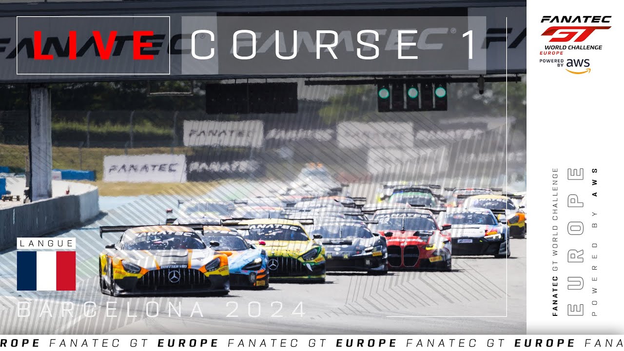 LIVE | Course 1 | Barcelona | Fanatec GT Europe 2024 (Français)