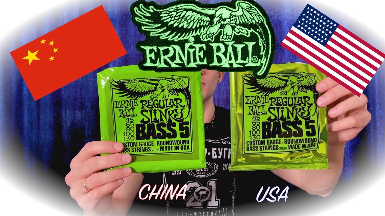 Ernie Ball BASS Strings Comparison - USA vs CHINA - Струны с Али Экспресс