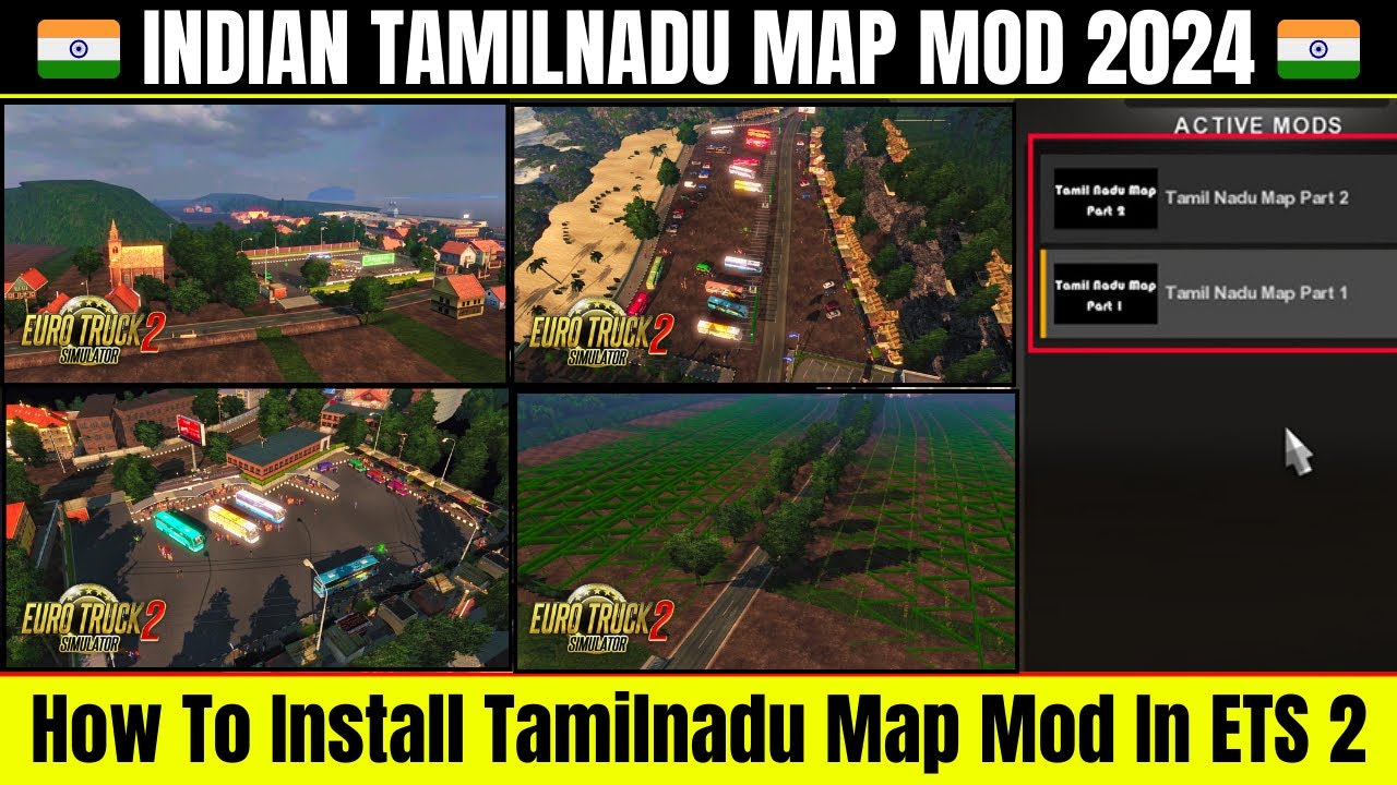How To Install Tamil Nadu Map Mod In ETS2 | ETS 2 Indian Map | ETS 2 Mods