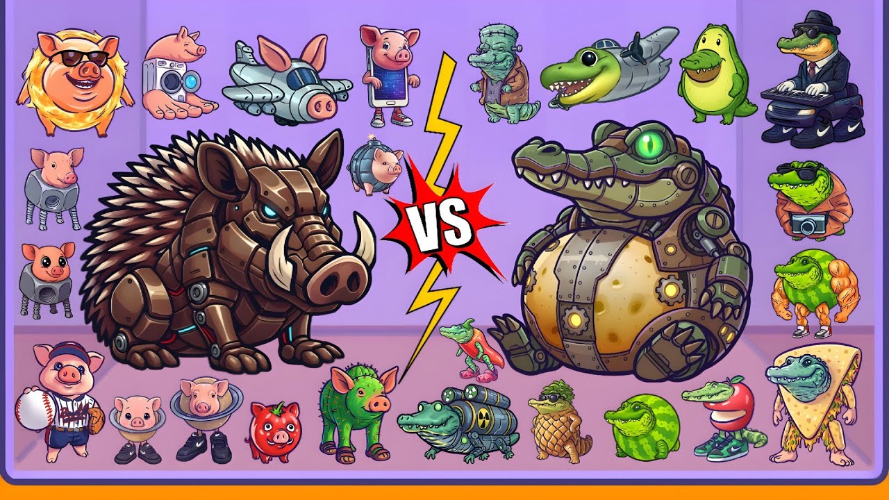 Merge Fellas Italian Brainrot Crocodile VS Pig | New Mode Maker – Max Level Gameplay