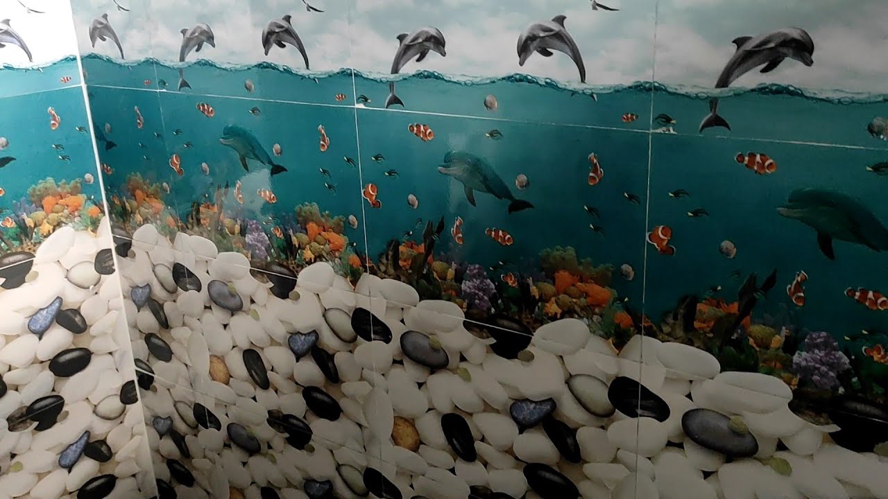 digital bathroom wall tiles doll fish design