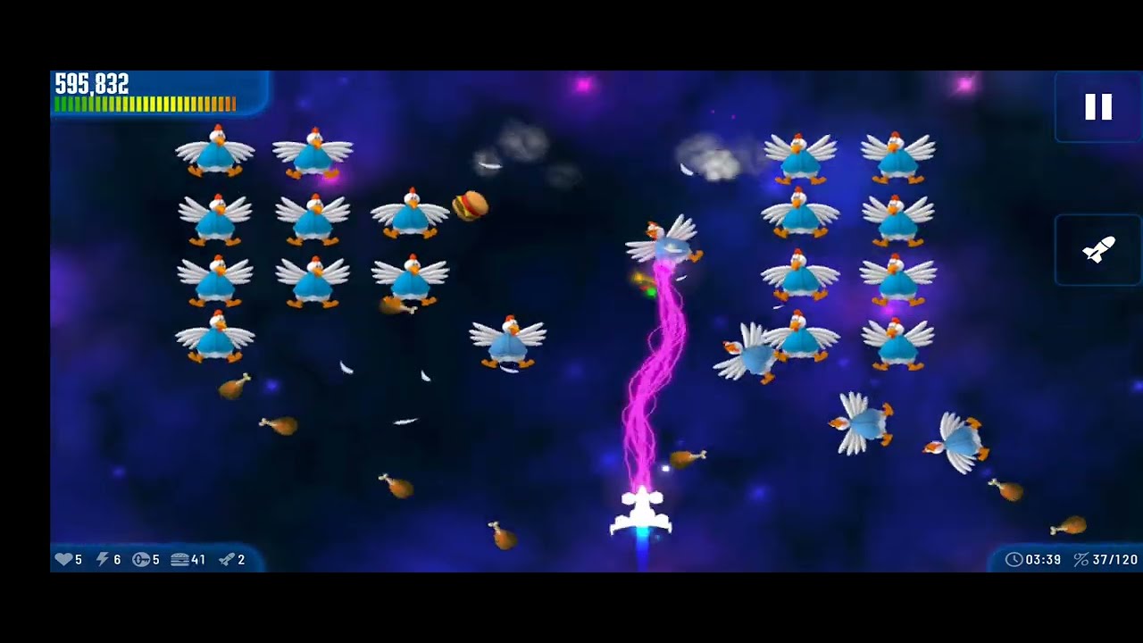 جربت سلاحي المفضل ضد سفينة الفضاء النتيجة صدمتني! | لعبة الفراخ Chicken Invaders