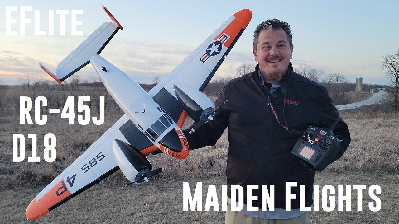 E-flite - Beechcraft RC-45J | D18 - 1.5m - Maiden Flights