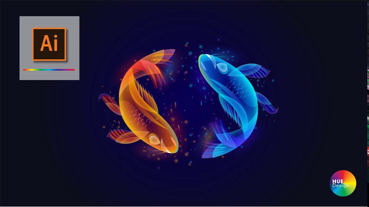Step by step - Cover fantasy light illustration by adobe illustrator