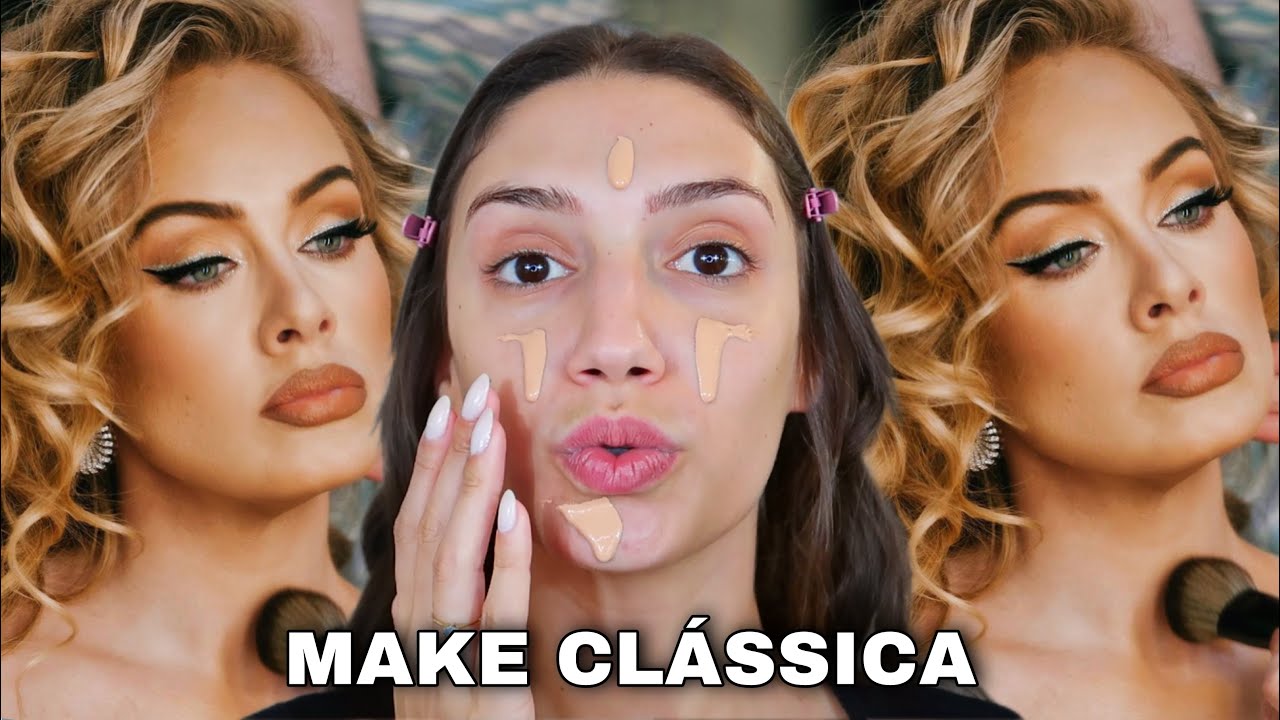 MAKE CLÁSSICA DA ADELE QUE VOCÊ PRECISA FAZER!!! *MAQUIAGEM CORINGA* PRA *VOCÊ FAZER EM CASA*