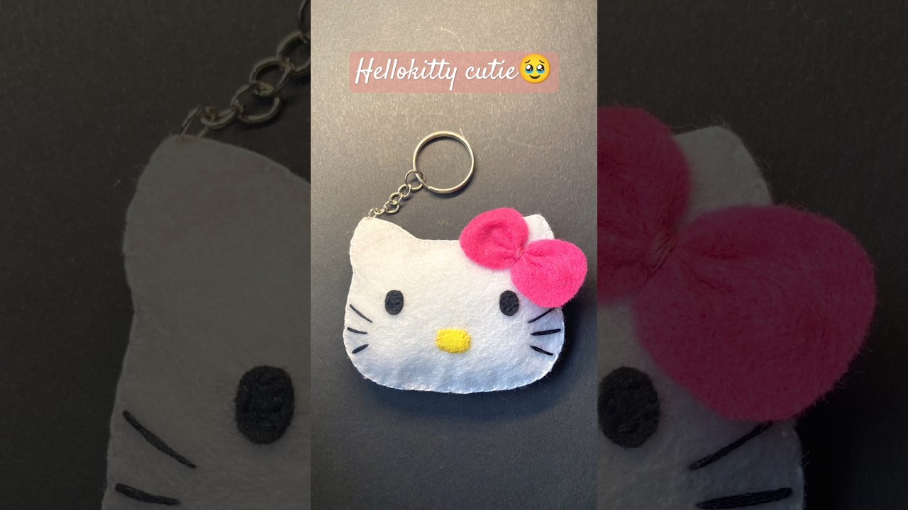 Hello Kitty Felt Fabric Keychain 😍 