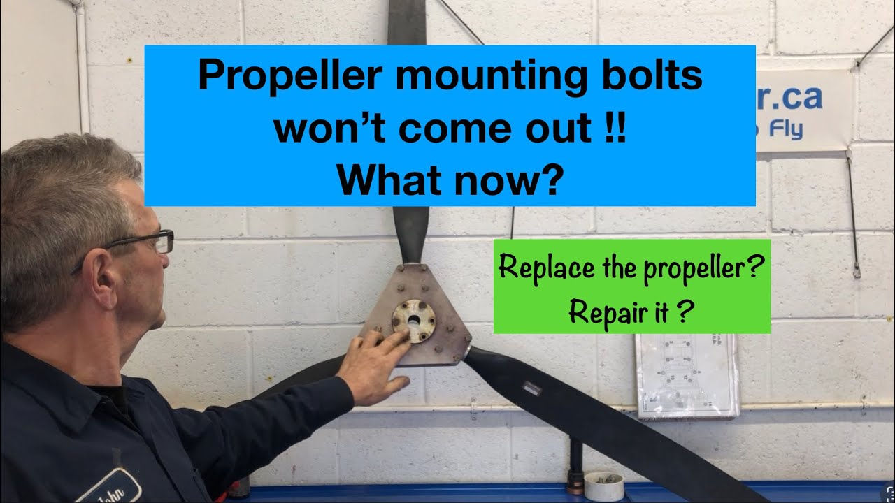 Rotax 582 Blue head (part5) removing stuck propeller mounting bolts