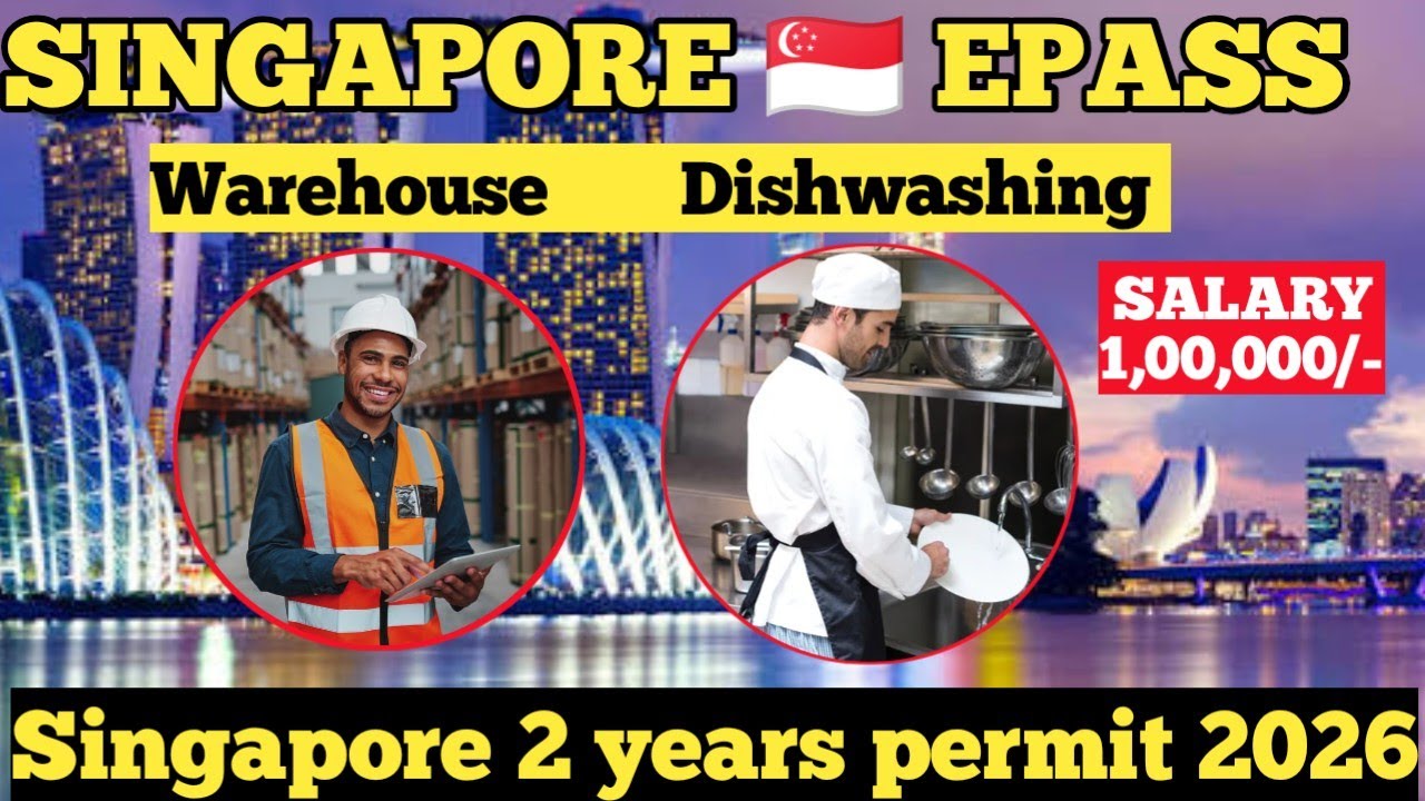Warehouse jobs in singapore || dishwashing jobs in singapore || employment pass Singapore 2026
