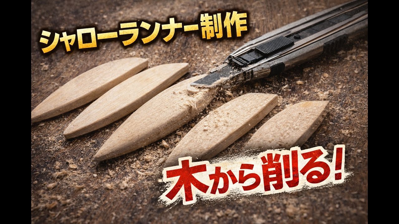 シャローランナーを木材から制作｜形状とアクションの考え方Shallow Runner Lure Build｜From Wood to Shape