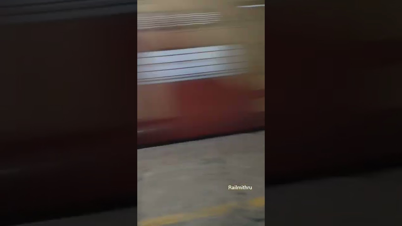 Circar express with WAP4 running at 100kmph with frightening night skip of station