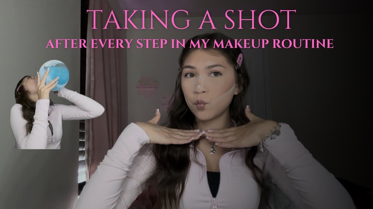 Taking a SHOT after every step in my Makeup routine!!🫣