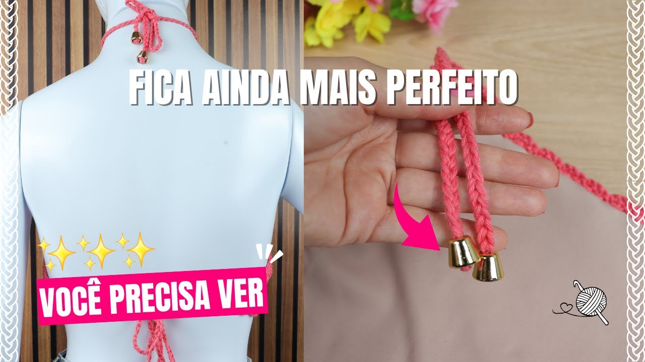 COMO COLOCAR PONTEIRA NO CROPPED TOP DE CROCHÊ | ACABAMENTO PERFEITO | VERÃO 2025