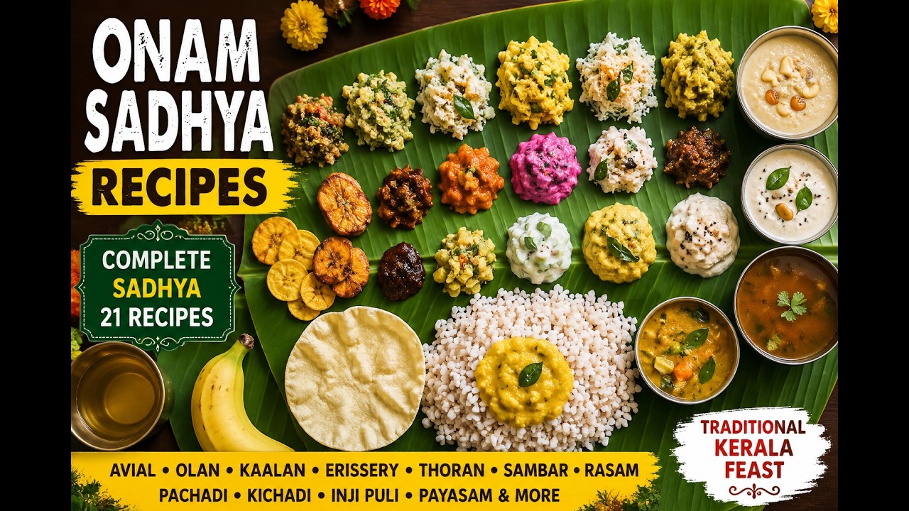 Onam Sadya Recipes | Traditional Onam Sadya | Traditional Kerala Sadya | Complete Kerala Onam Sadya