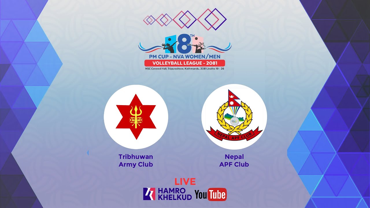 Army vs APF : Men's Match 11 - 8th PM Cup NVA Volleyball League 2081