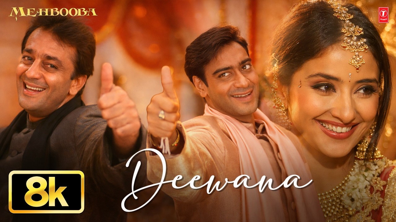 Deewana -Video Song | Sukhwinder Singh,Sonu Nigam | Mehbooba |Ajay Devgn,Sanjay Dutt,Manisha Koirala