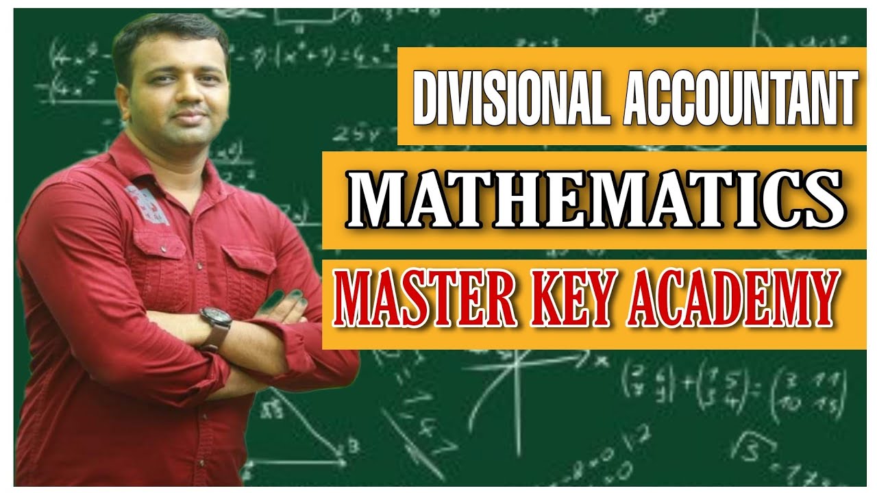 DIVISIONAL ACCOUNTANT|| MATHEMATICS||Conic sections
