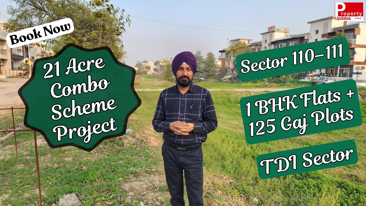 21 Acre Combo Scheme Project | Sector 110–111 | 1 BHK Flats + 125 Gaj Plots | TDI Sector