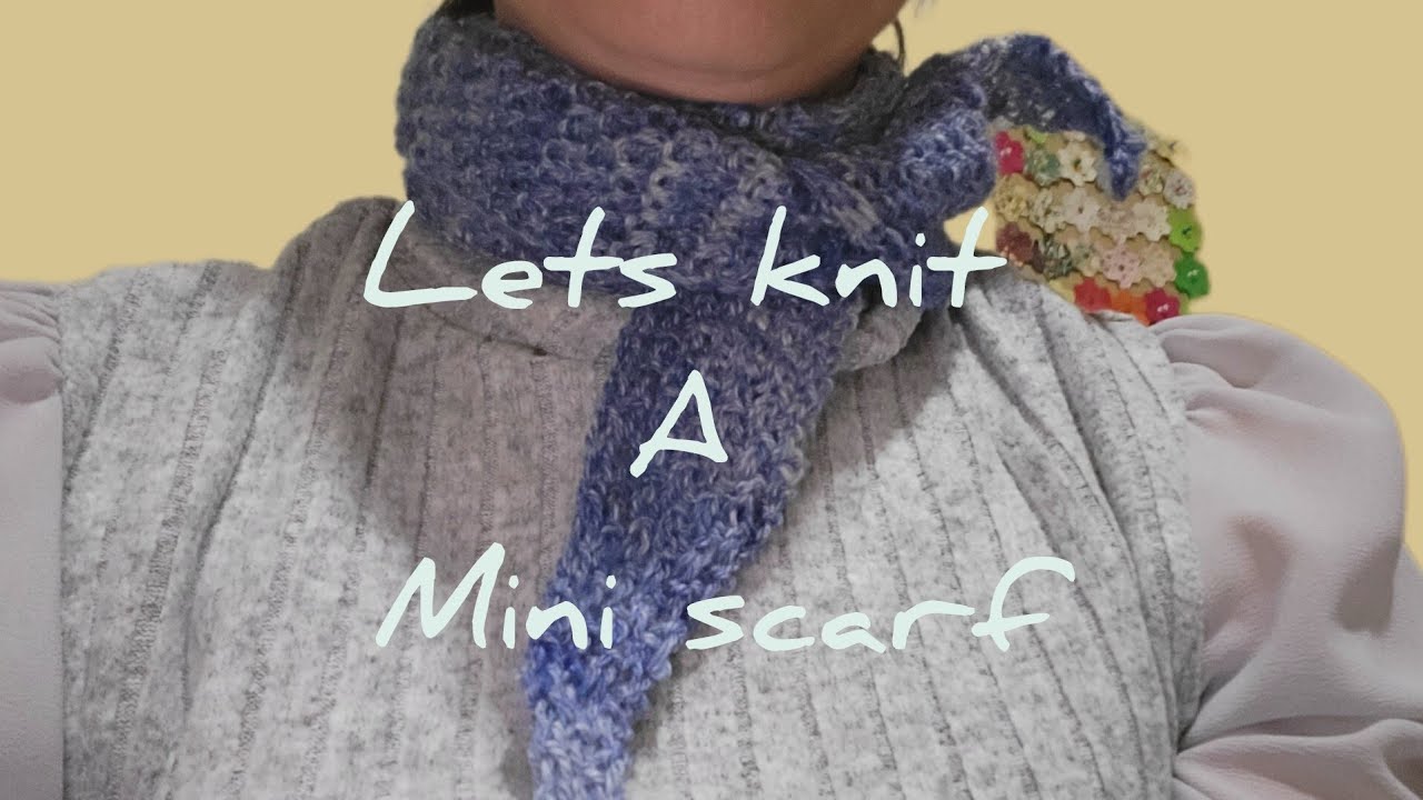 Let's knit a mini scarf #knitting #handmade 