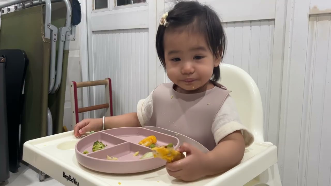 Carrot ăn dặm ngày 209 - 23/01/2026 - cá chiên xù, bông cải xanh, đậu ve, dưa leo, khoai tây