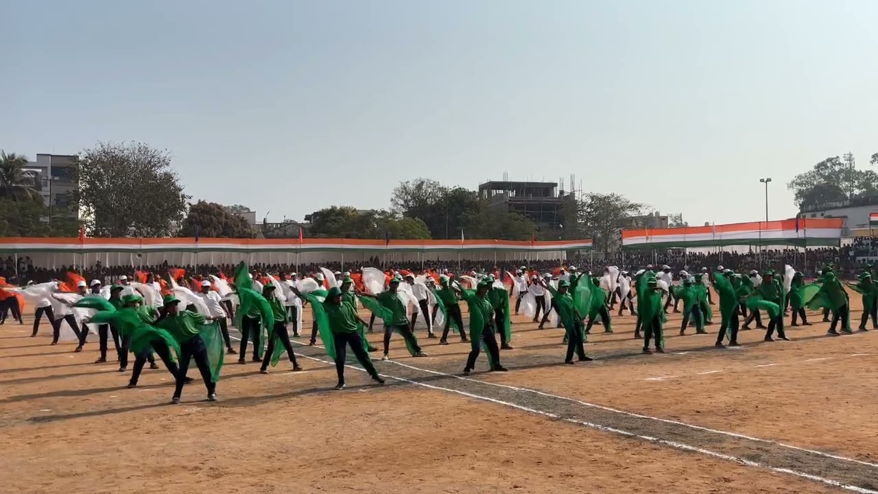 PT Performance by Students of EMRS Shampur(Makdi), Kondagaon(C.G.) on Republic Day.